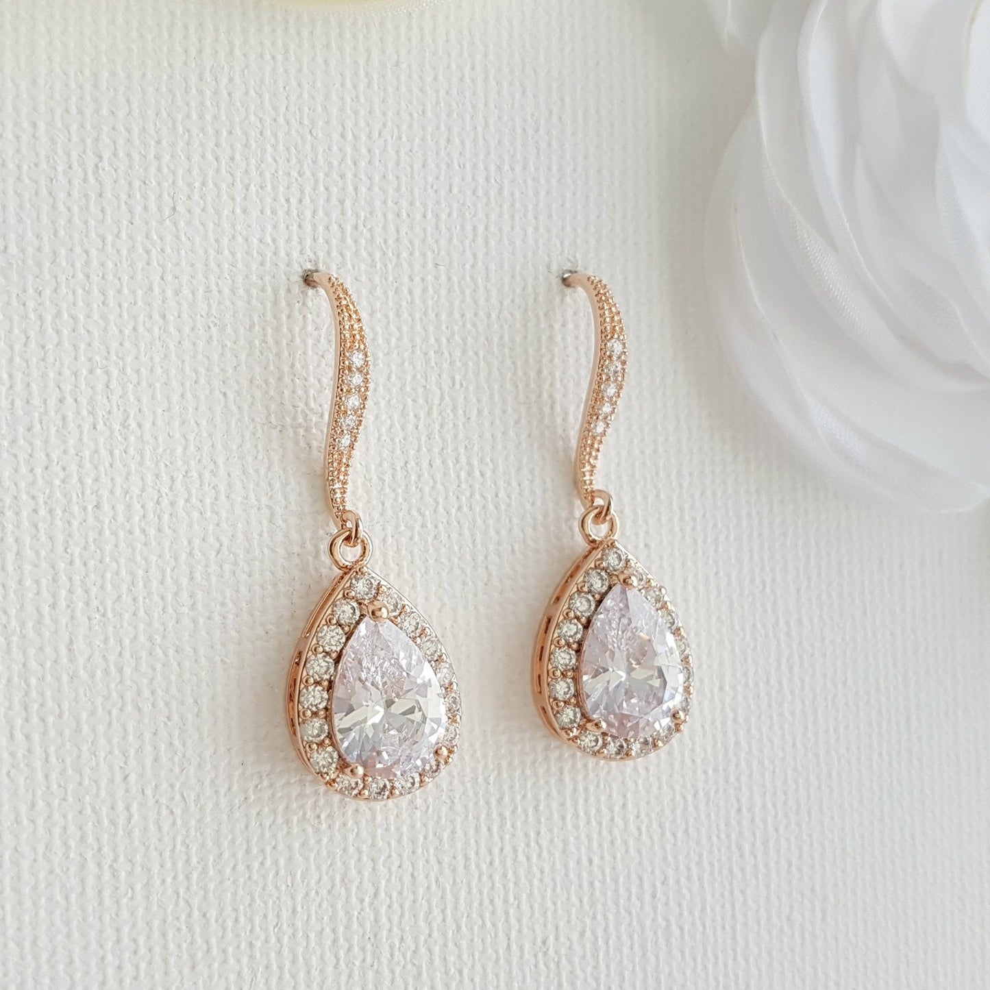 Gold Dangle Earrings-Emma - PoetryDesigns