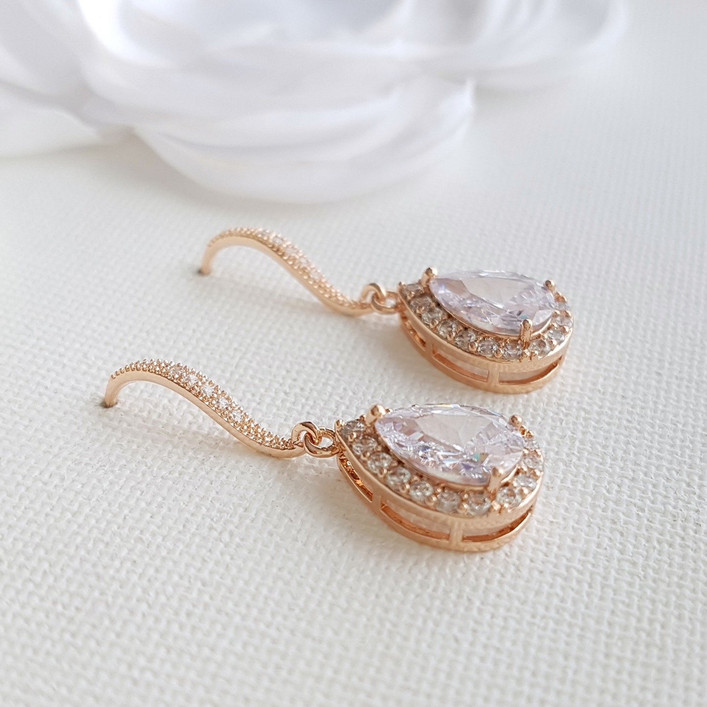 Gold Dangle Earrings-Emma - PoetryDesigns