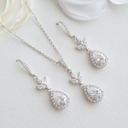 Necklace and Earrings Set-Lotus - PoetryDesigns