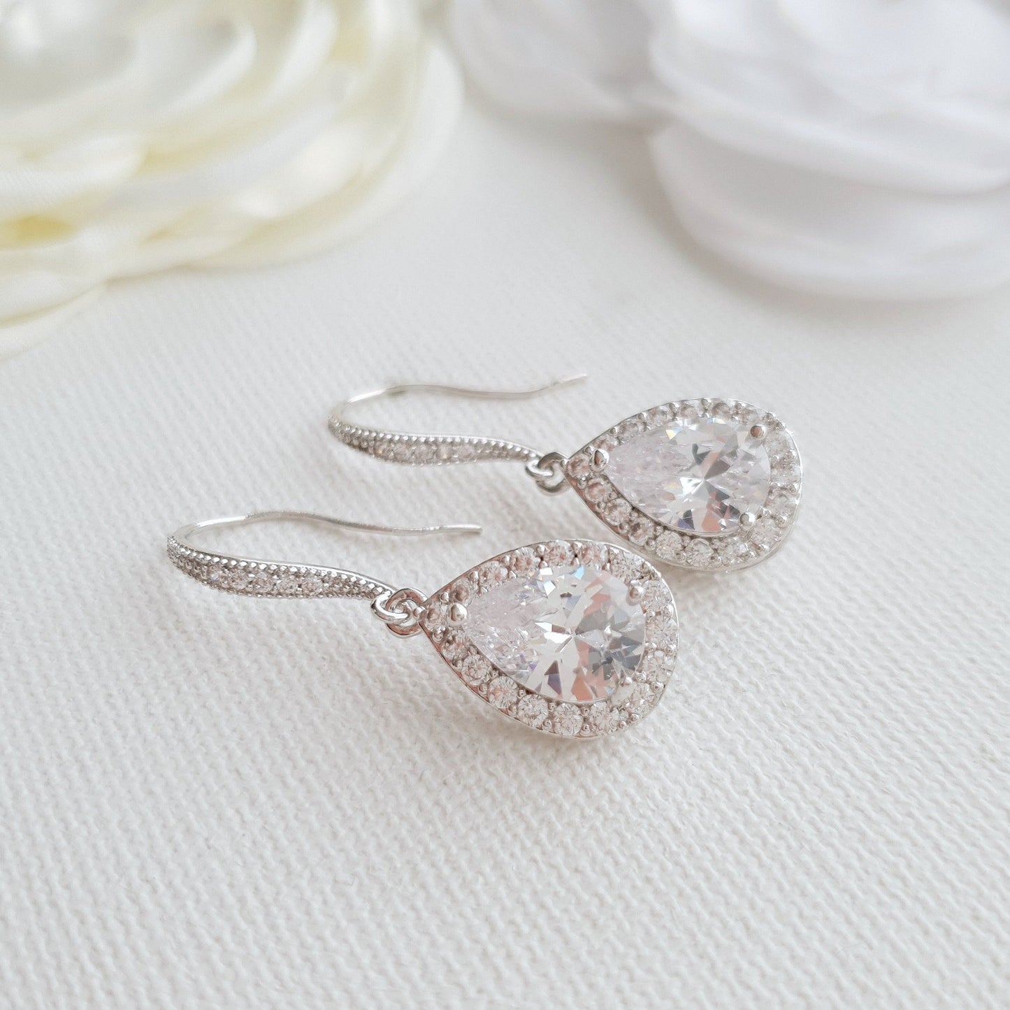 Gold Dangle Earrings-Emma - PoetryDesigns