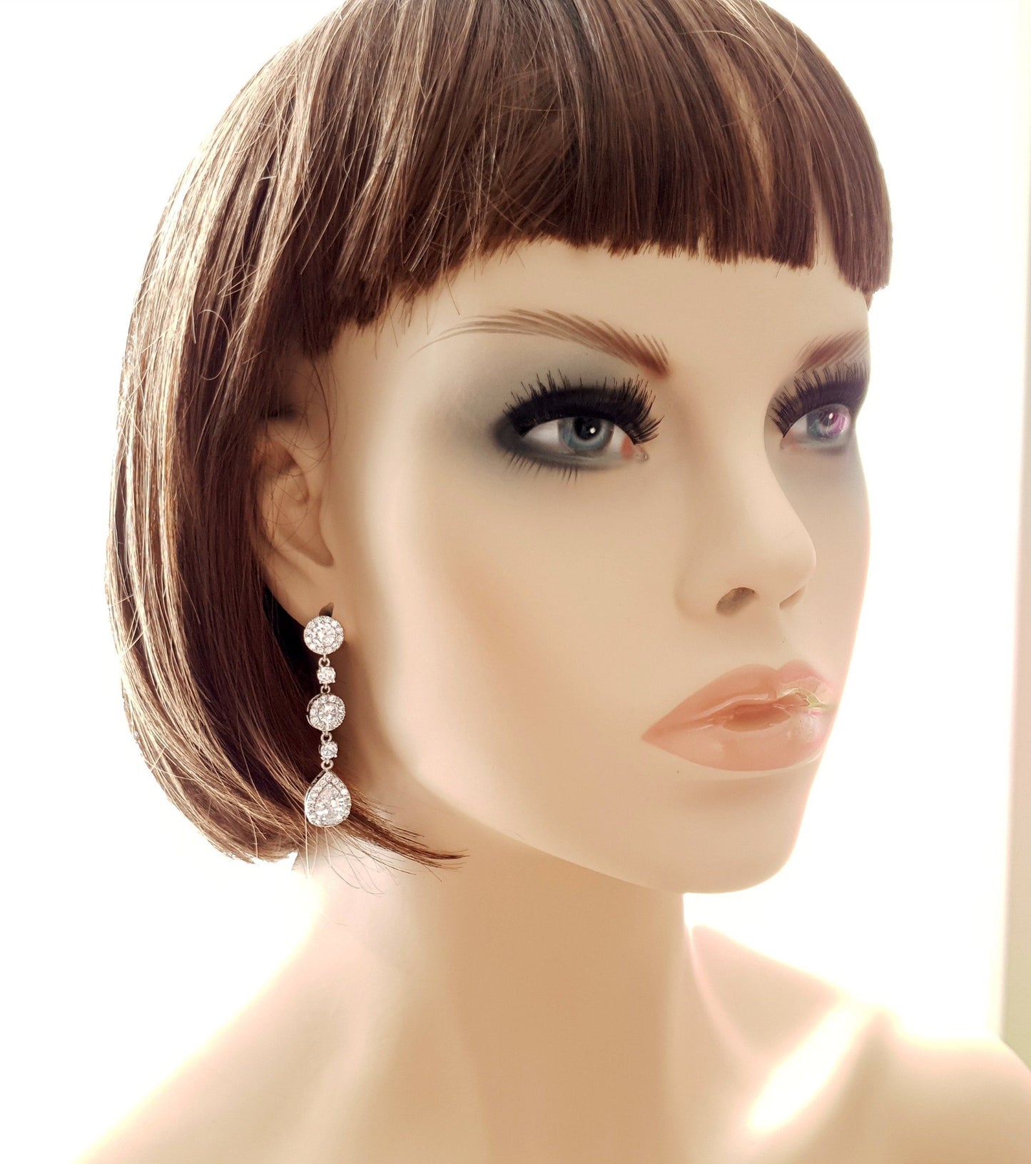 Rose Gold Clip On Earrings-Reagan - PoetryDesigns