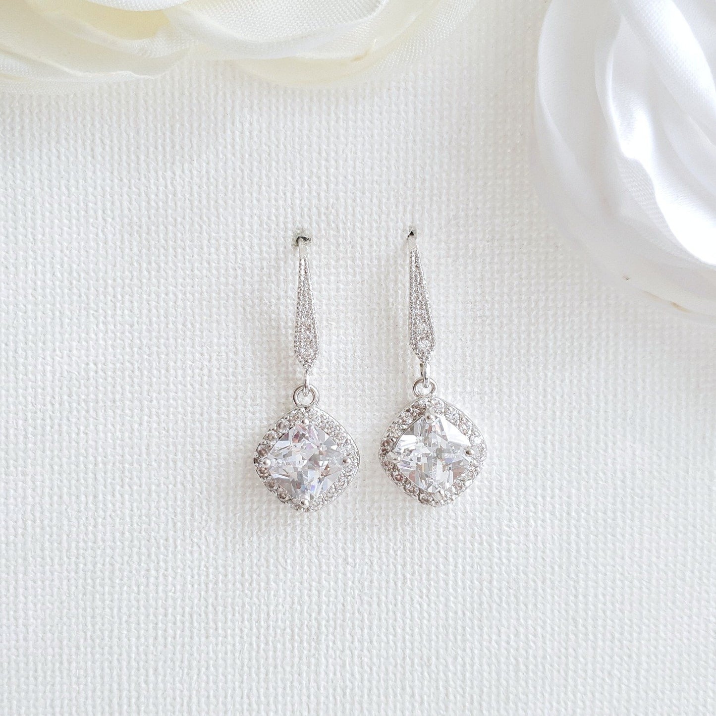 Rhombus Earrings in 14K Gold Plating- Celia - PoetryDesigns