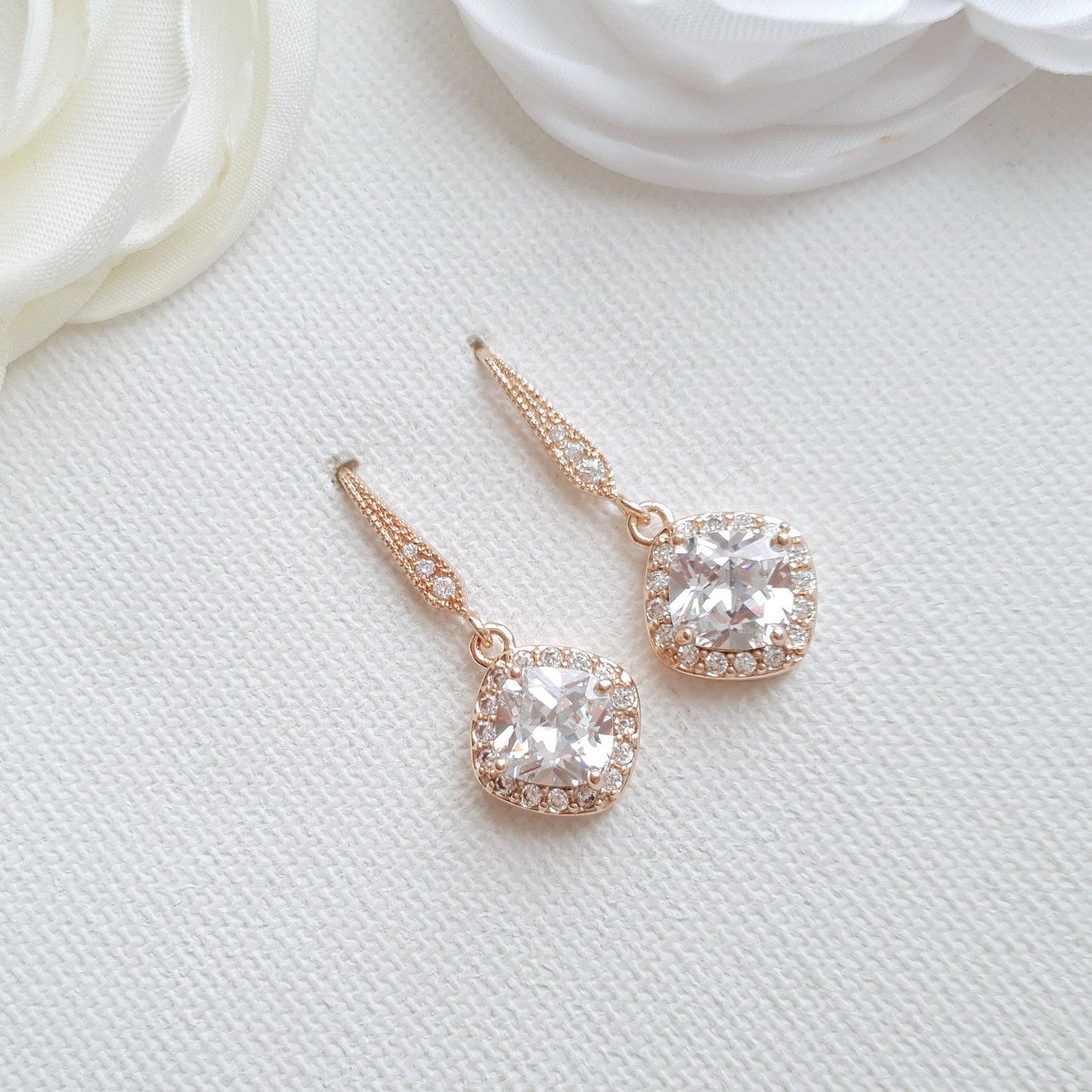 Rhombus Earrings in 14K Gold Plating- Celia - PoetryDesigns