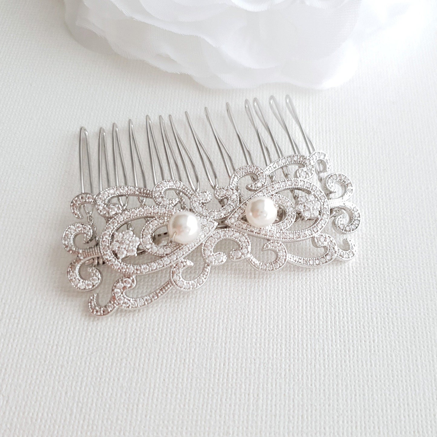 Peigne à cheveux de mariée et de mariage doré-Arletty