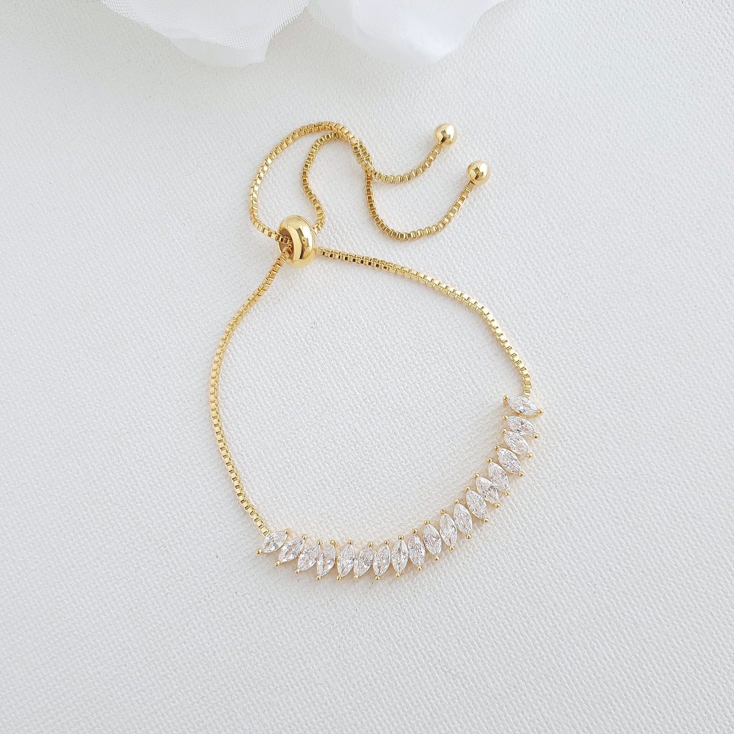 Crystal Bridal Bracelet, Bridesmaid Bracelet, Wedding Jewelry, Rose Gold, Gold, Wedding Bangle Bracelet, Slide Bracelet, Katie Bracelet