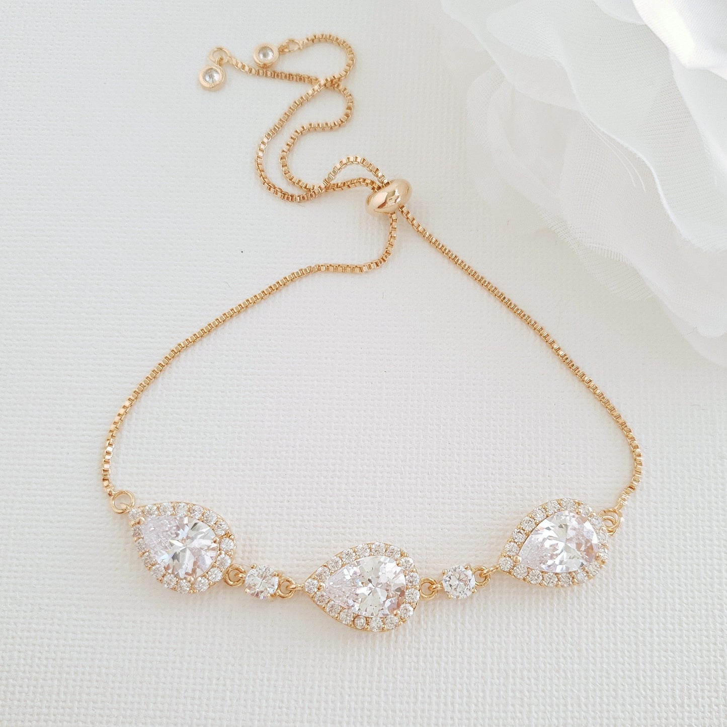 Gold Bracelets for Bridesmaids & Brides- Emma - PoetryDesigns