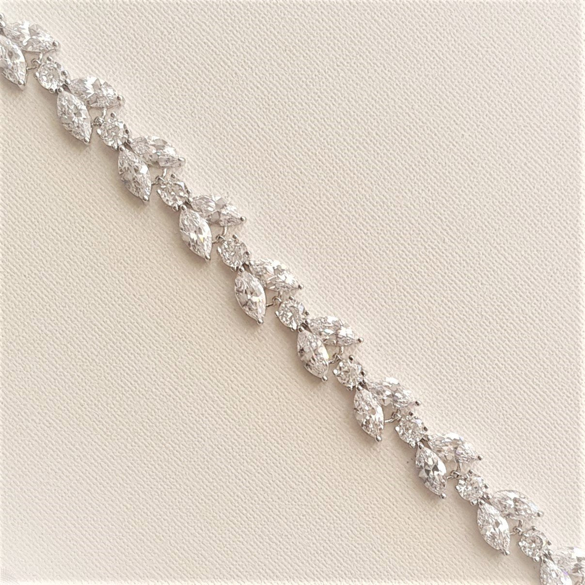 Cubic Zirconia Wedding Day Bracelet-Mia - PoetryDesigns