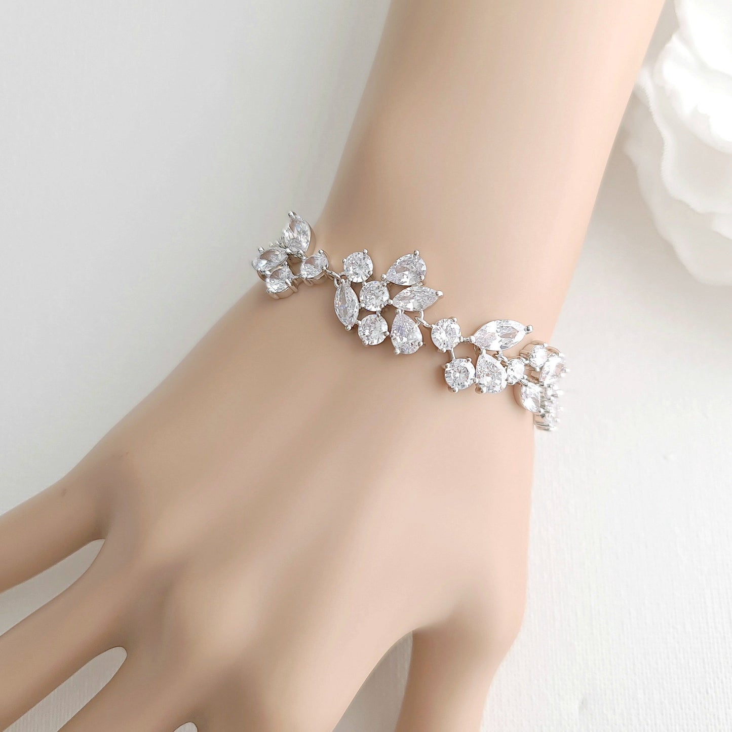 Rose gold Wedding Bracelet- Nicole - PoetryDesigns