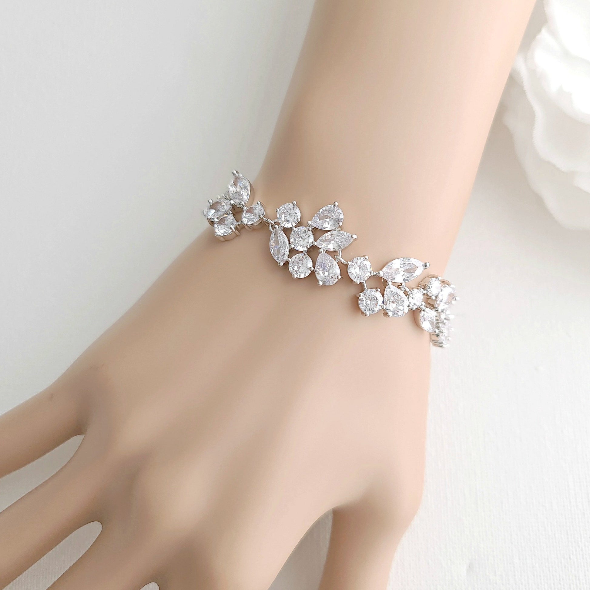 Rose gold Wedding Bracelet- Nicole - PoetryDesigns
