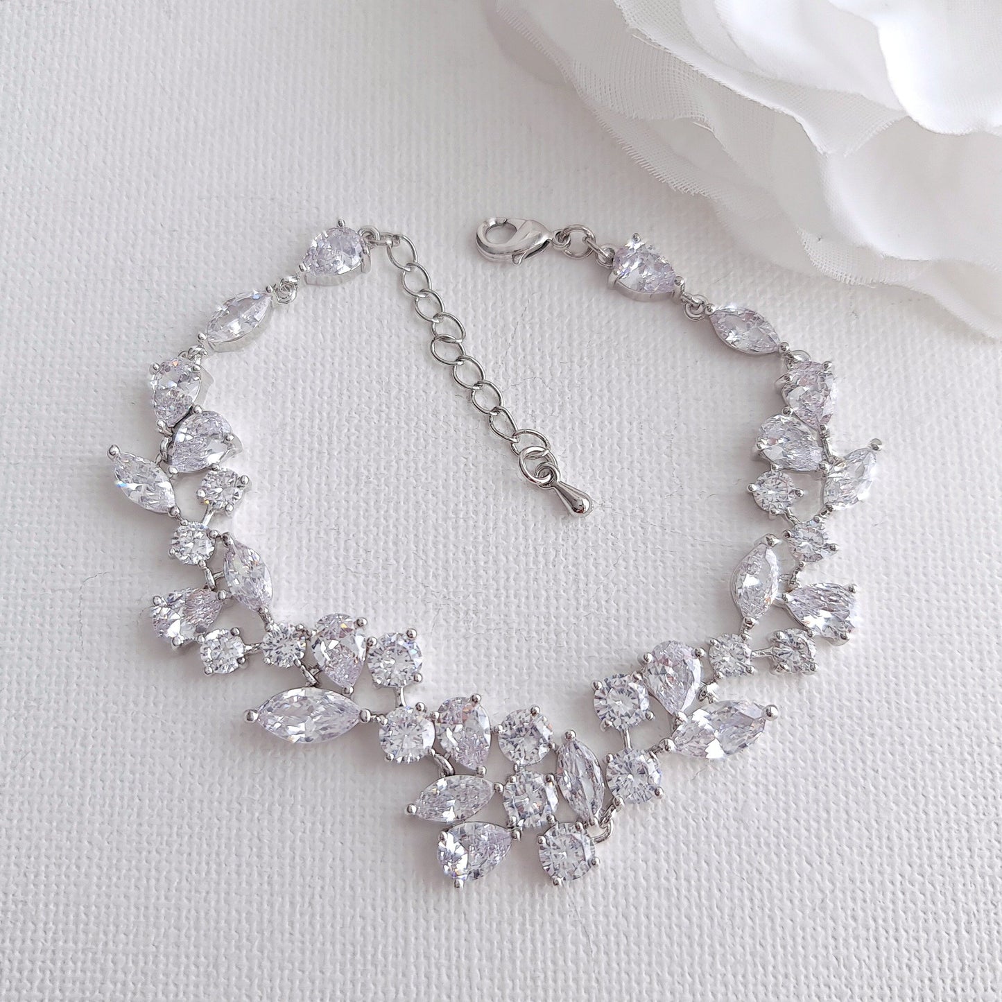 Rose gold Wedding Bracelet- Nicole - PoetryDesigns