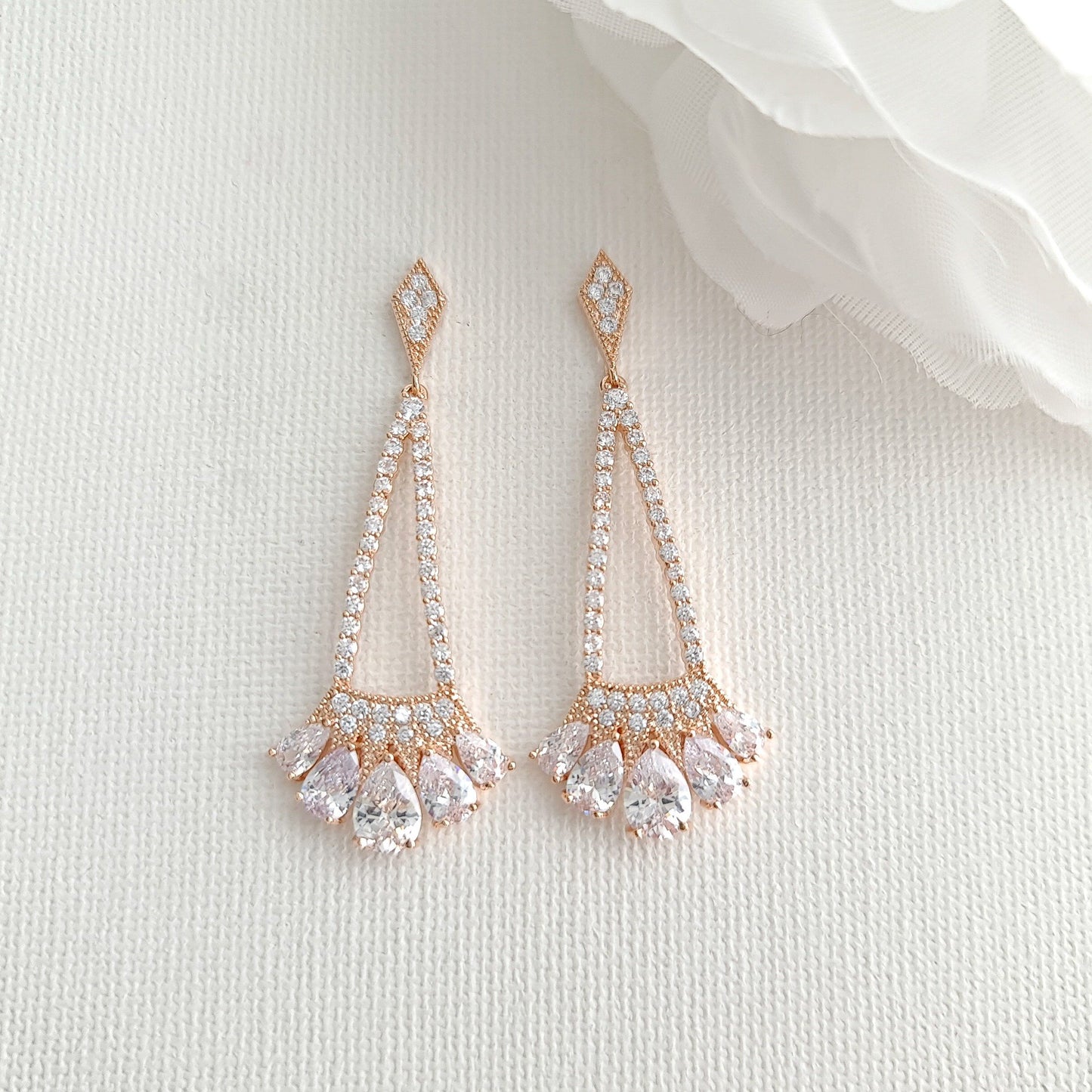 Long Triangle Earrings Silver- Sydney - PoetryDesigns