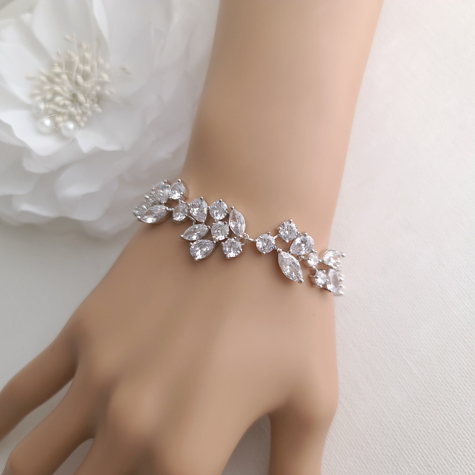 Rose gold Wedding Bracelet- Nicole - PoetryDesigns