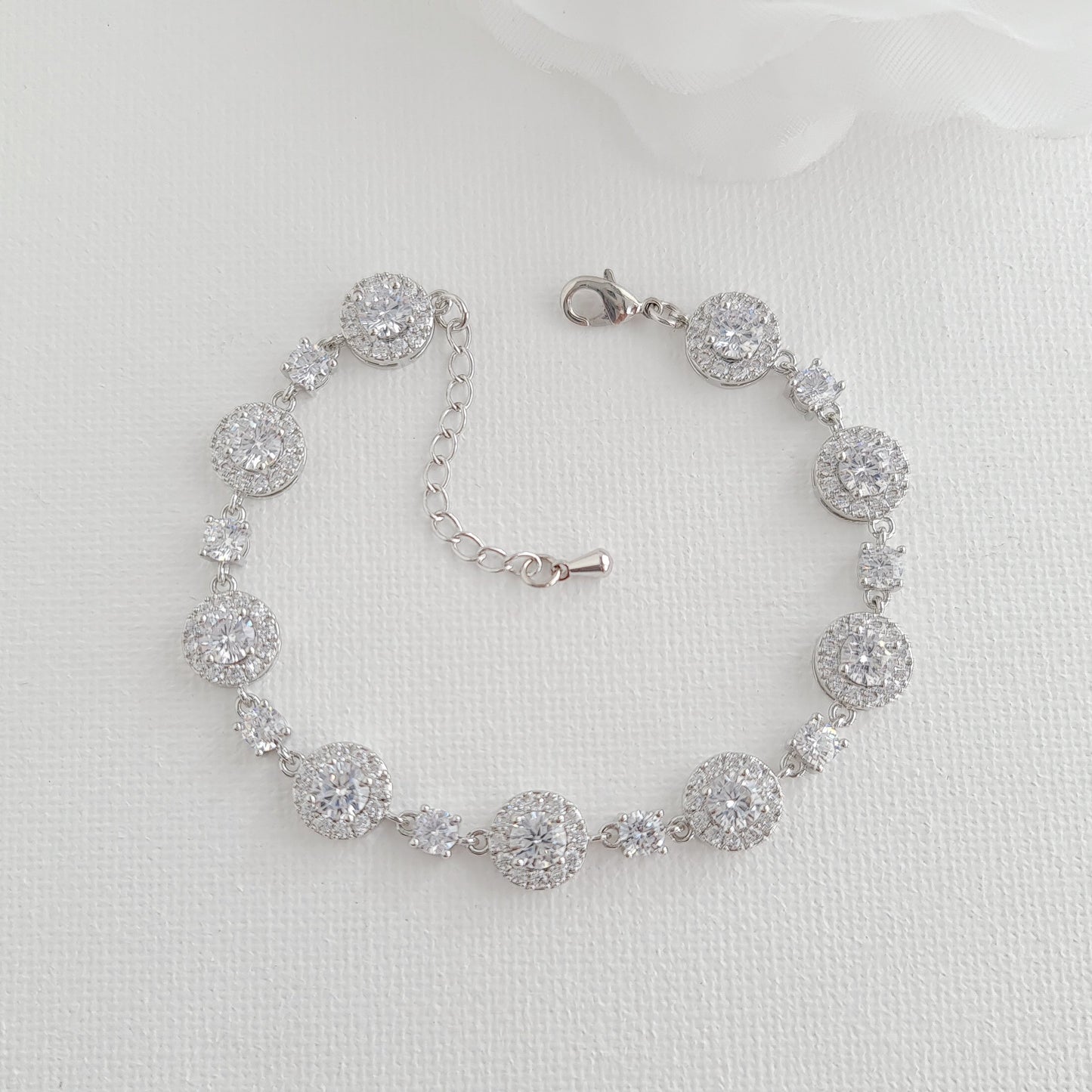 Wedding Day Bracelet for Bride Rose Gold-Reagan