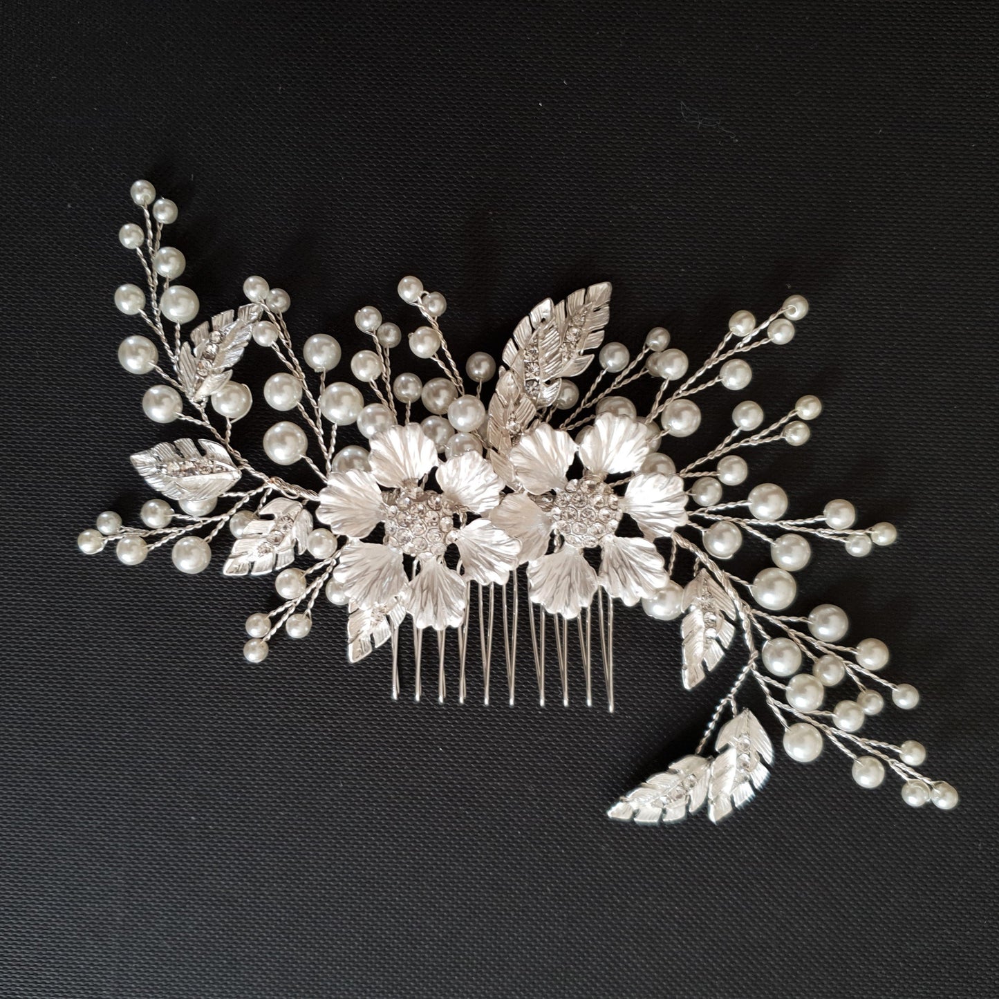 Pearl Hair Comb for Brides-Celestial