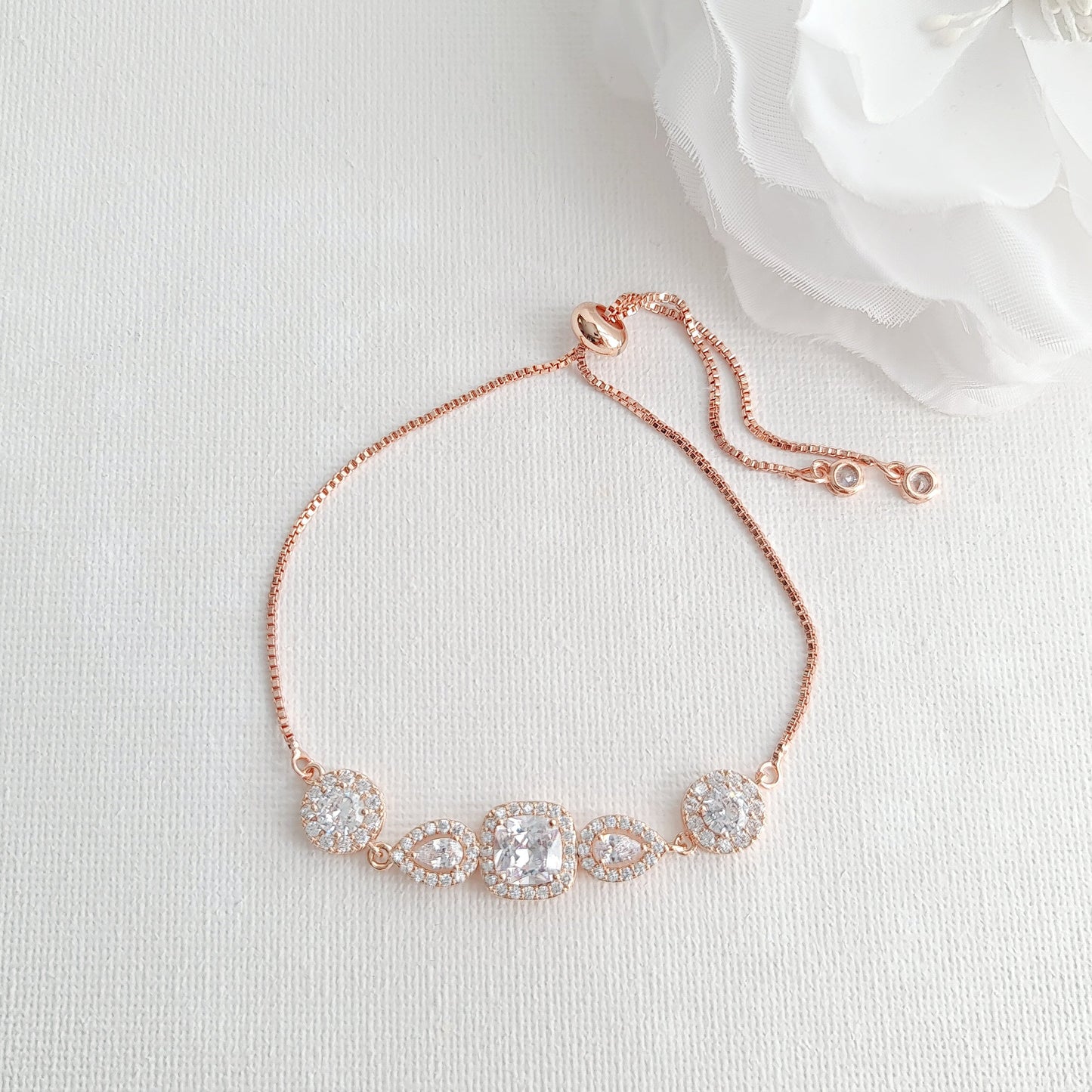 Long Pendant and Earrings with Matching Slider Bracelet Jewelry Set-Gianna
