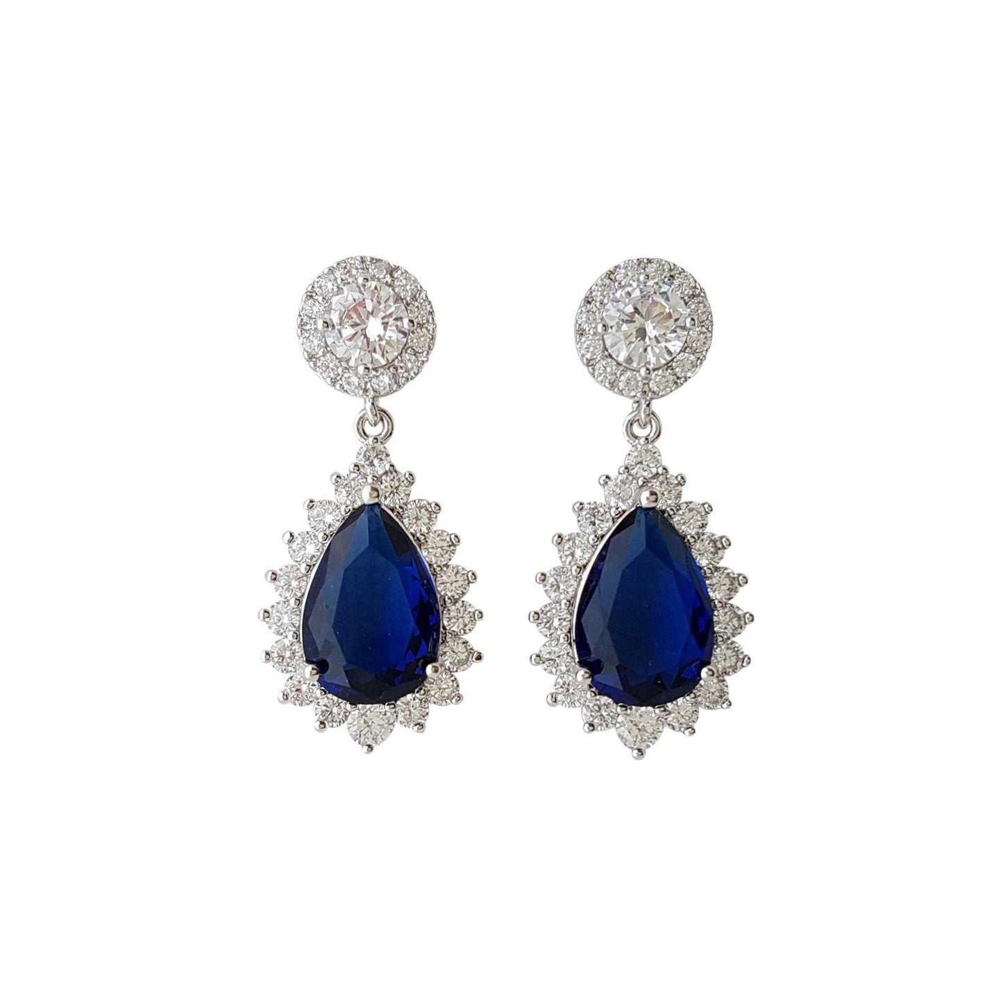 Blue and Gold Earrings Aoi - PoetryDesigns