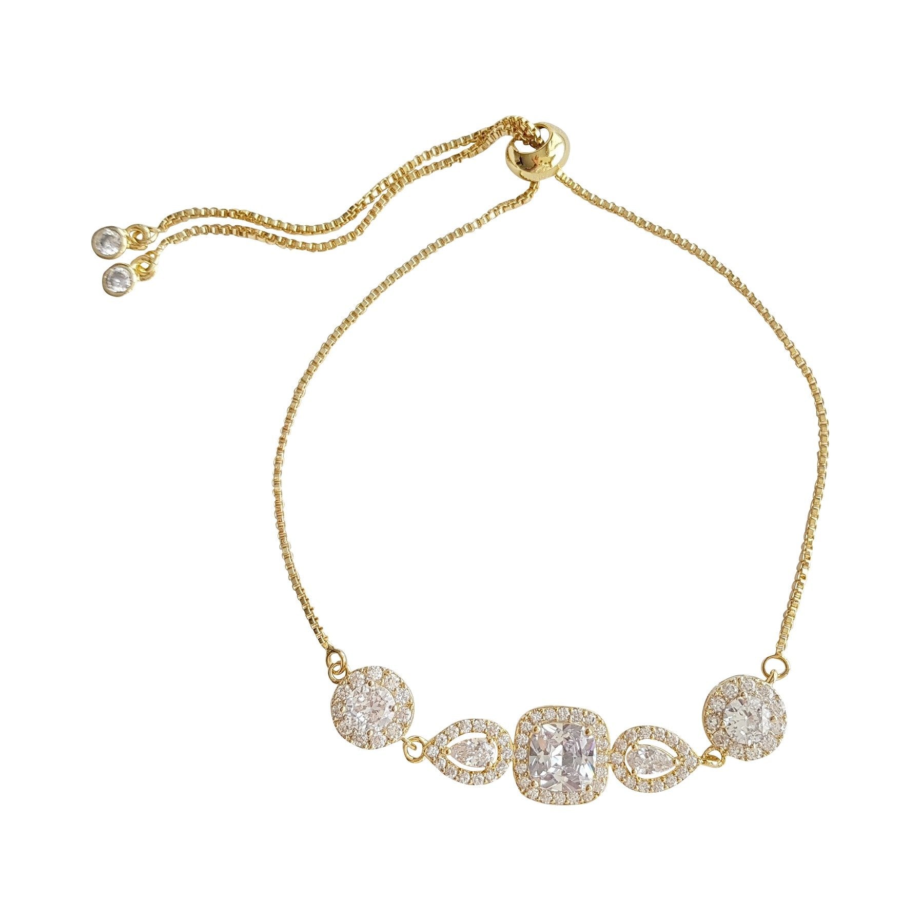 Cubic Zirconia Wedding Bracelet- Gianna - PoetryDesigns