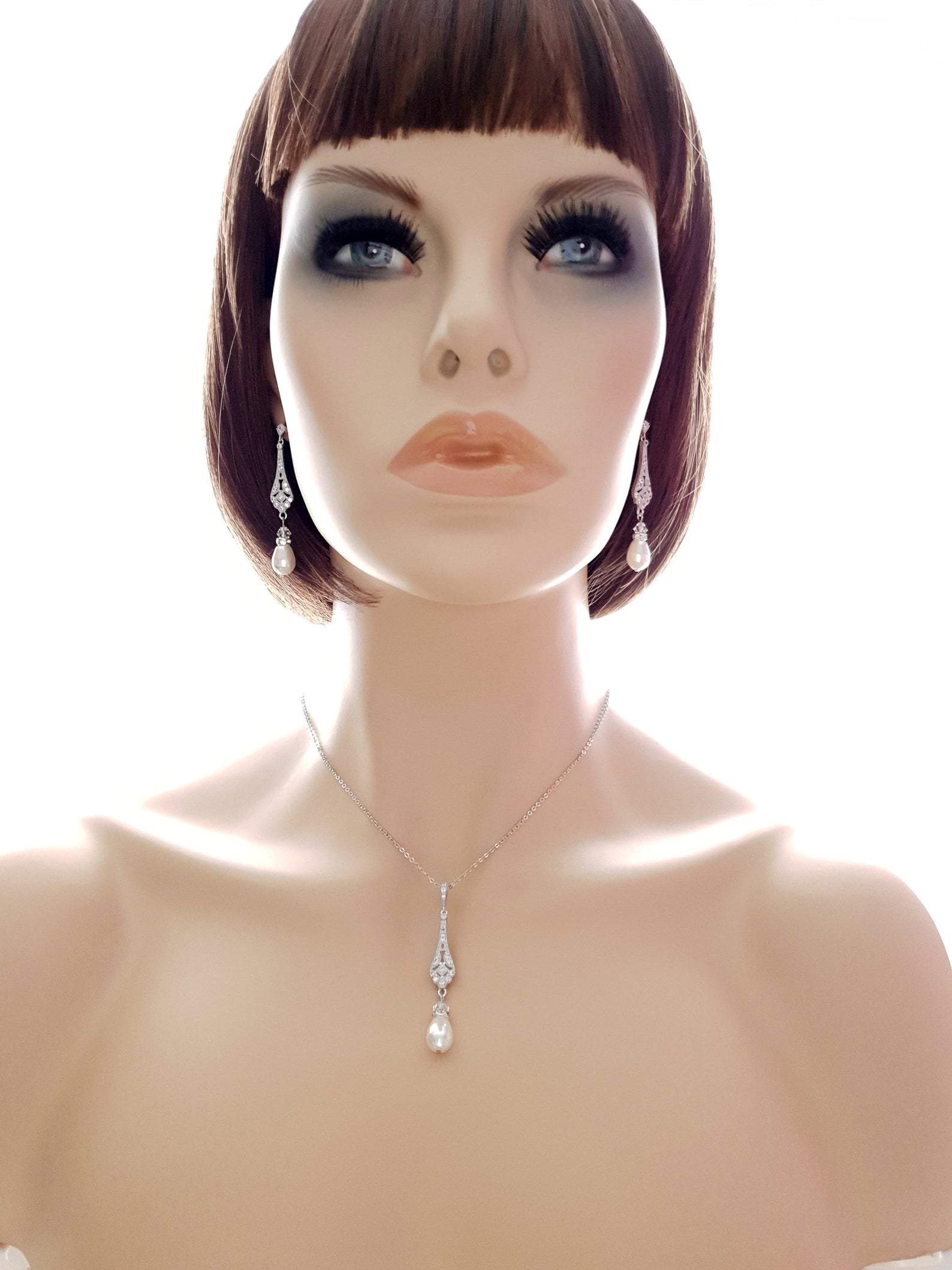 Vintage Inspired Wedding Jewelry Set- Lisa - PoetryDesigns