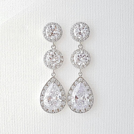 Cubic zirconia Teardrop Earrings