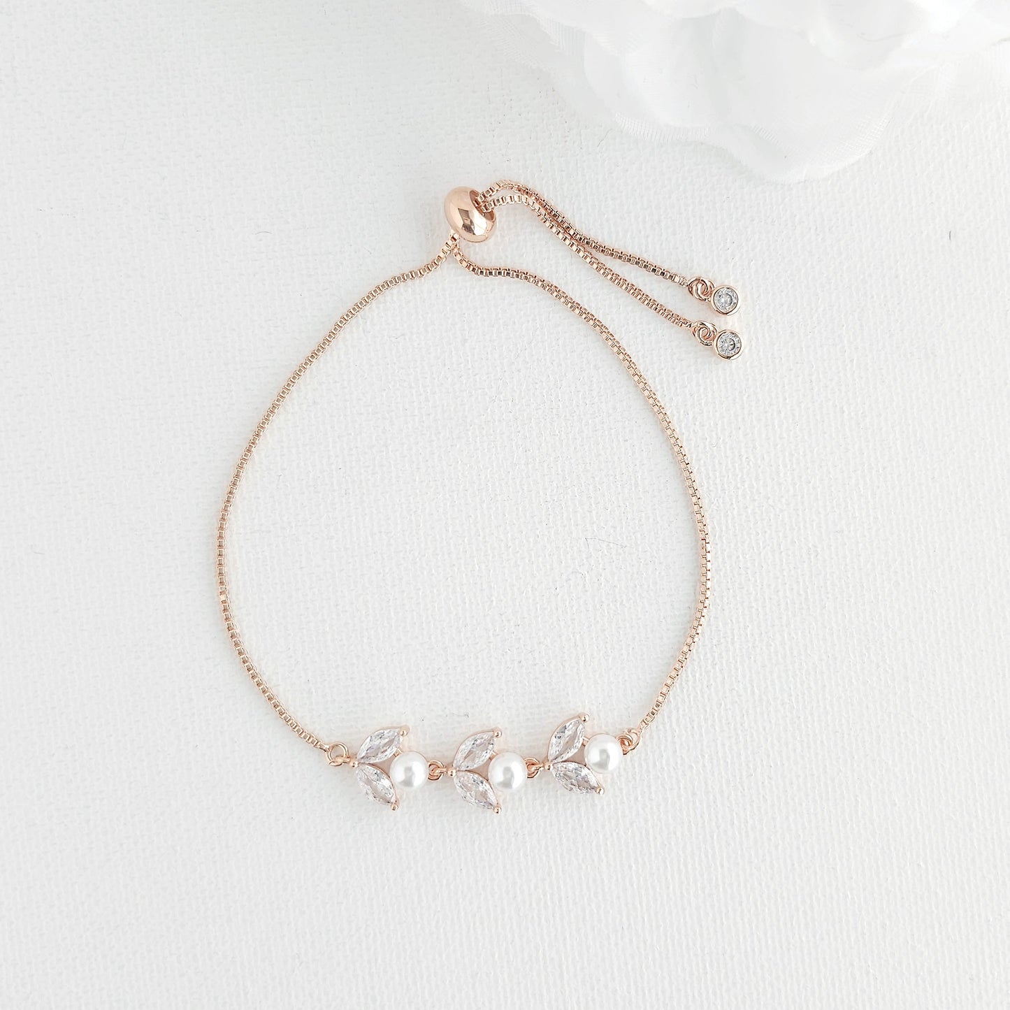 Bracelet Argent Doré Avec Perles-Leila