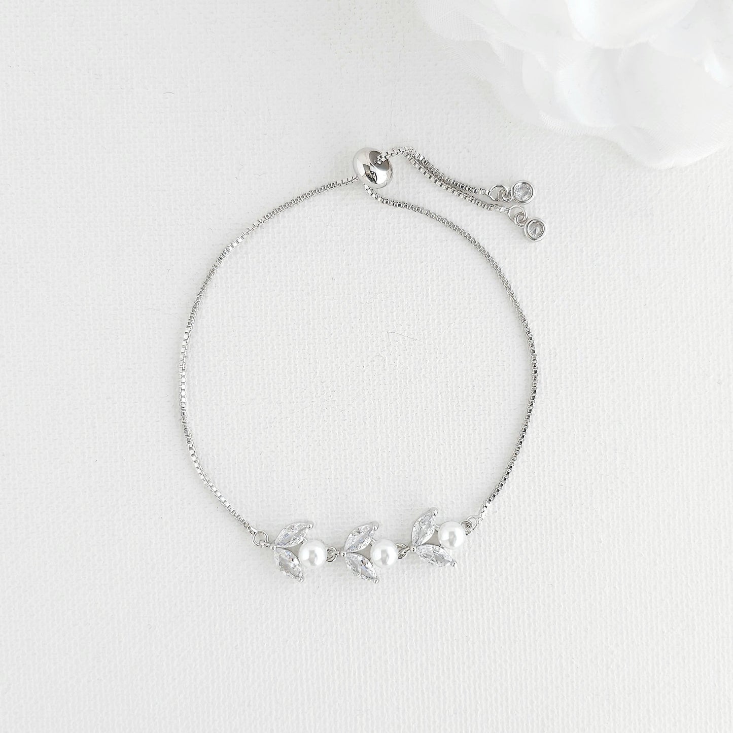 Bracelet Argent Doré Avec Perles-Leila