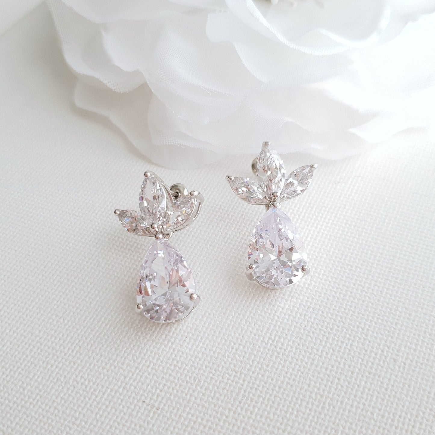 Pendientes de gota de cristal-Marissa