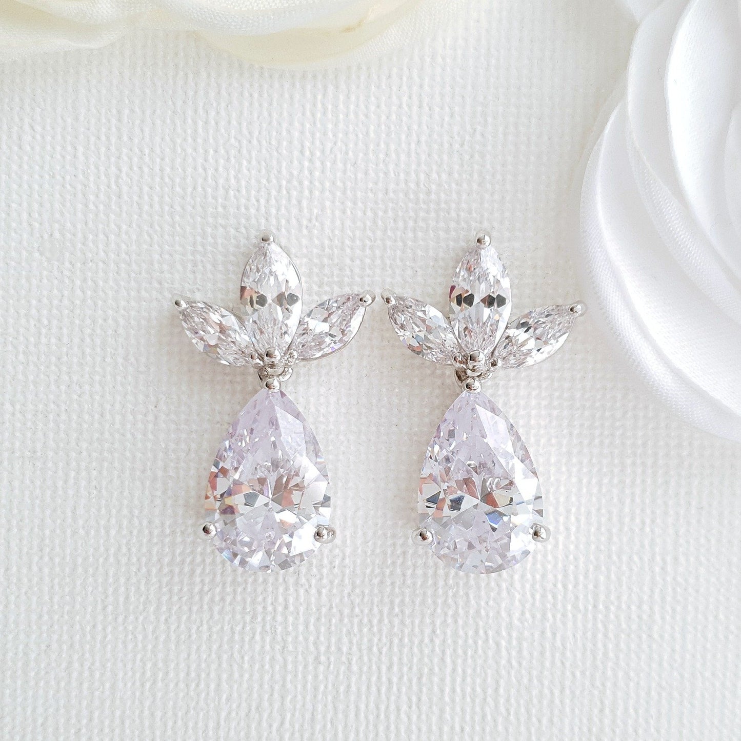 Boucles d'oreilles pendantes en cristal-Marissa