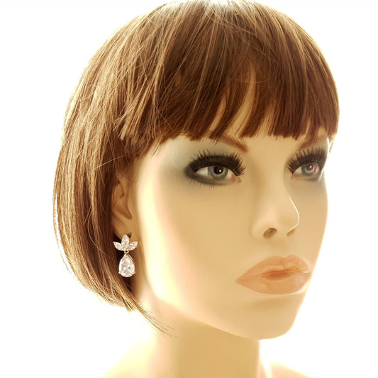 Drop Crystal Earrings-Marissa - PoetryDesigns