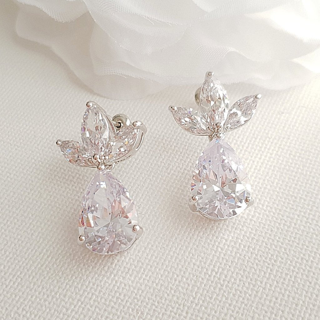 Drop Crystal Earrings-Marissa - PoetryDesigns