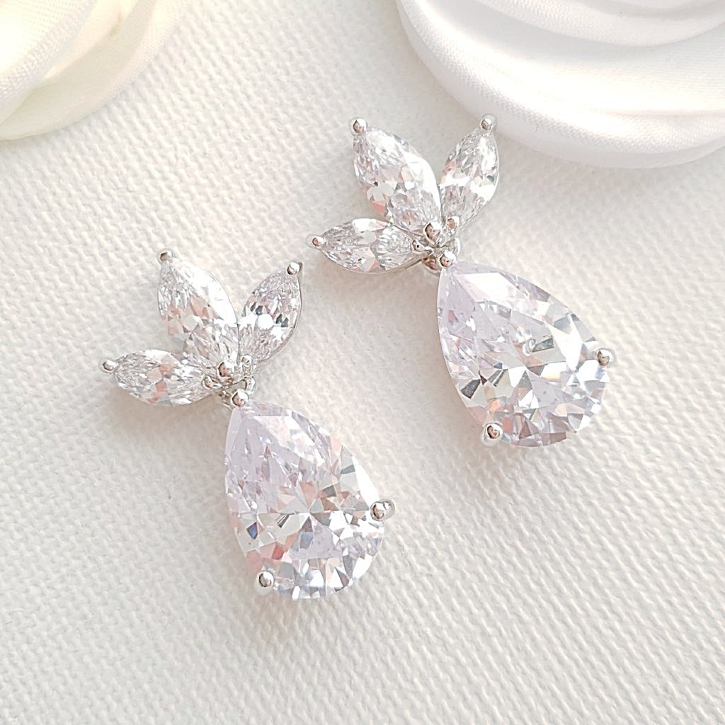 Drop Crystal Earrings-Marissa - PoetryDesigns