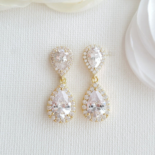 Pendientes Lágrima Oro-Emma