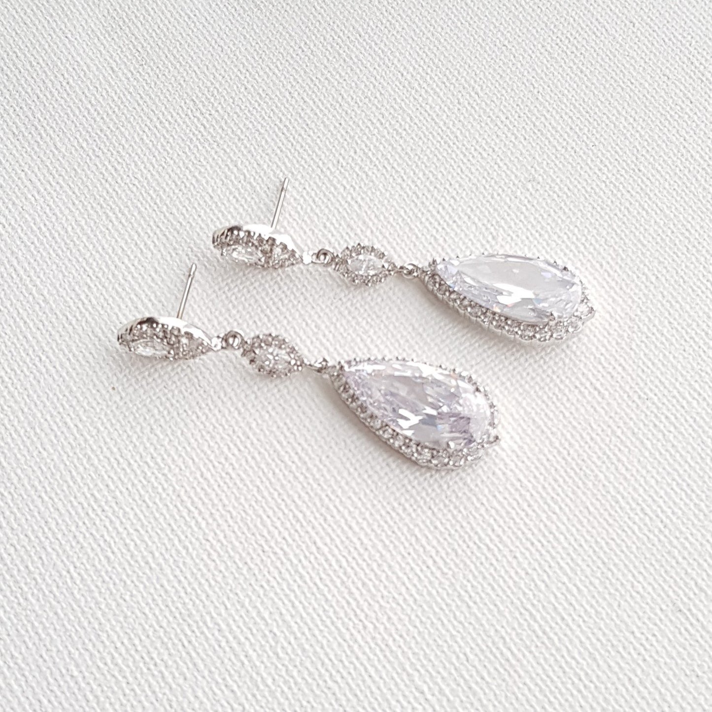 Bridal & Wedding Teardrop Earrings- Poetry Designs