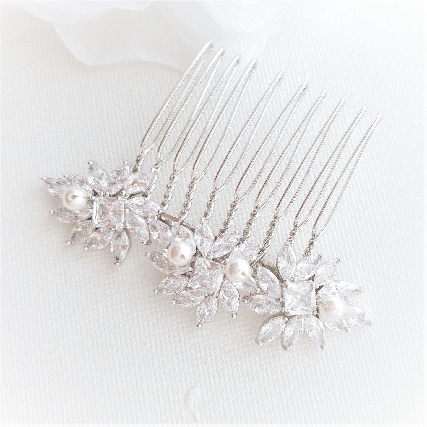 Rose Gold Hair Combs for Brides- Bridget - PoetryDesigns