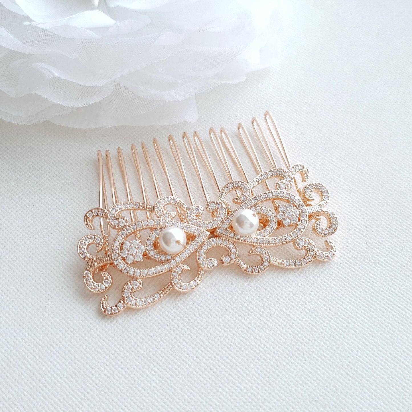 Gold Bridal & Wedding Hair Comb-Arletty