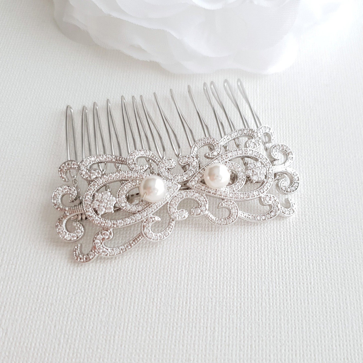 Vintage Bridal Hair Comb-Arletty