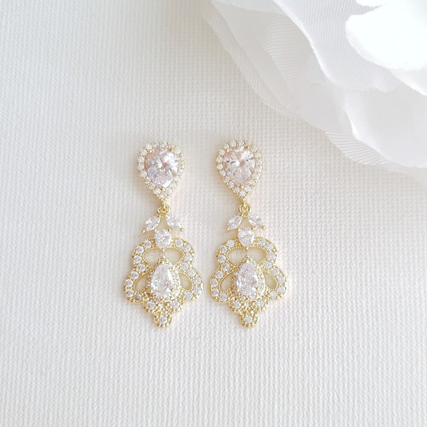 Vintage Bridal Earrings- Norma - PoetryDesigns