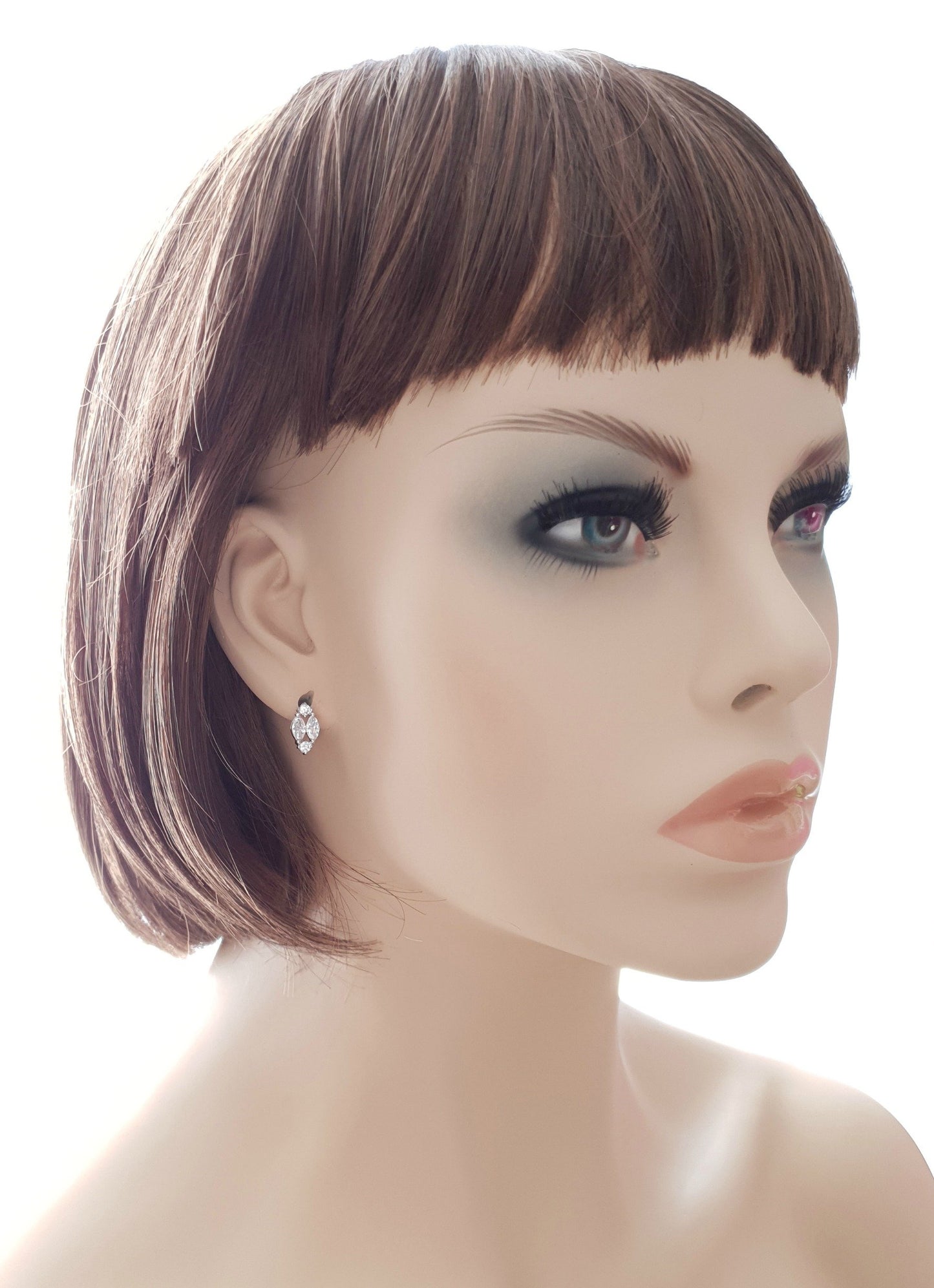 Diamond Shaped Stud Earrings-Hayley - PoetryDesigns