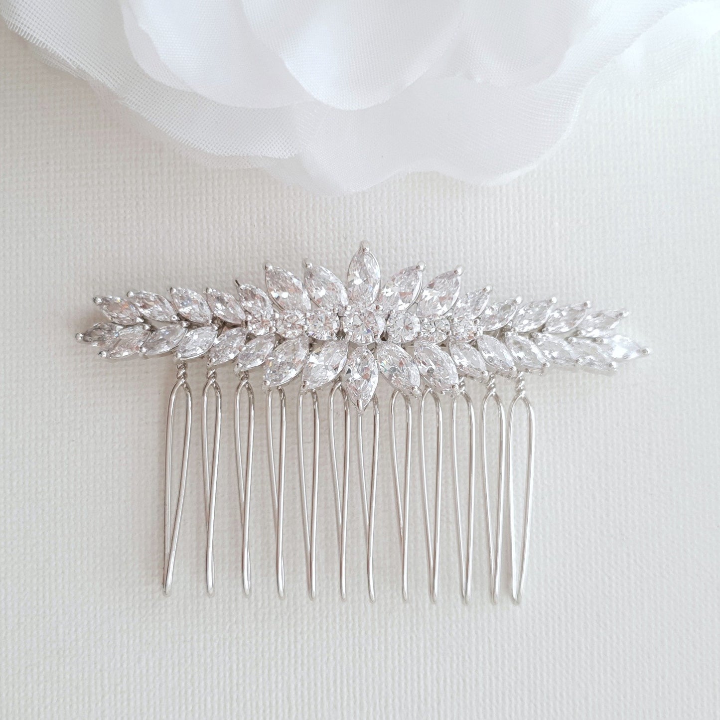 Yellow Gold Hair Comb for Wedding-Giselle