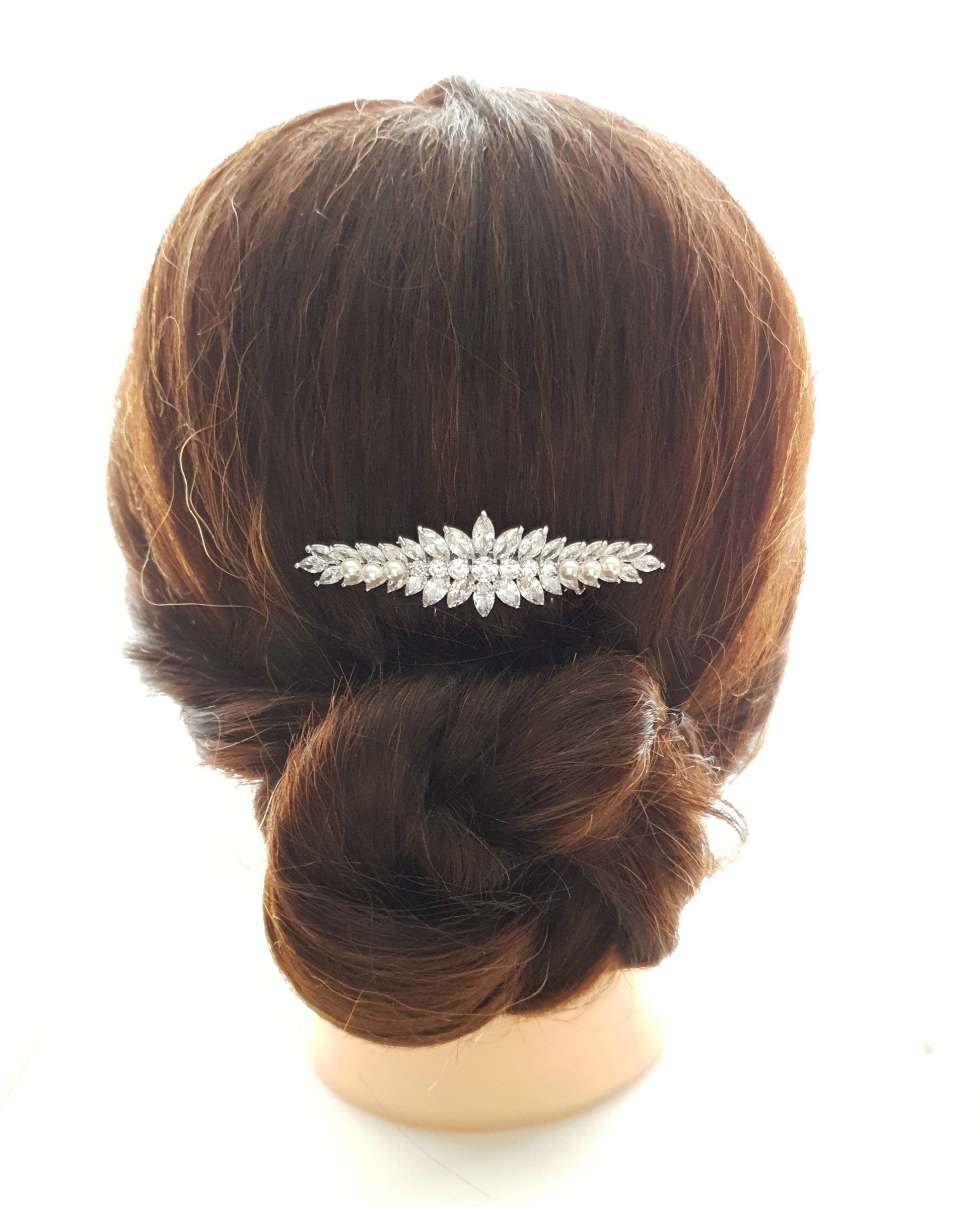 Crystal Wedding Hair Piece for Brides-Giselle - PoetryDesigns