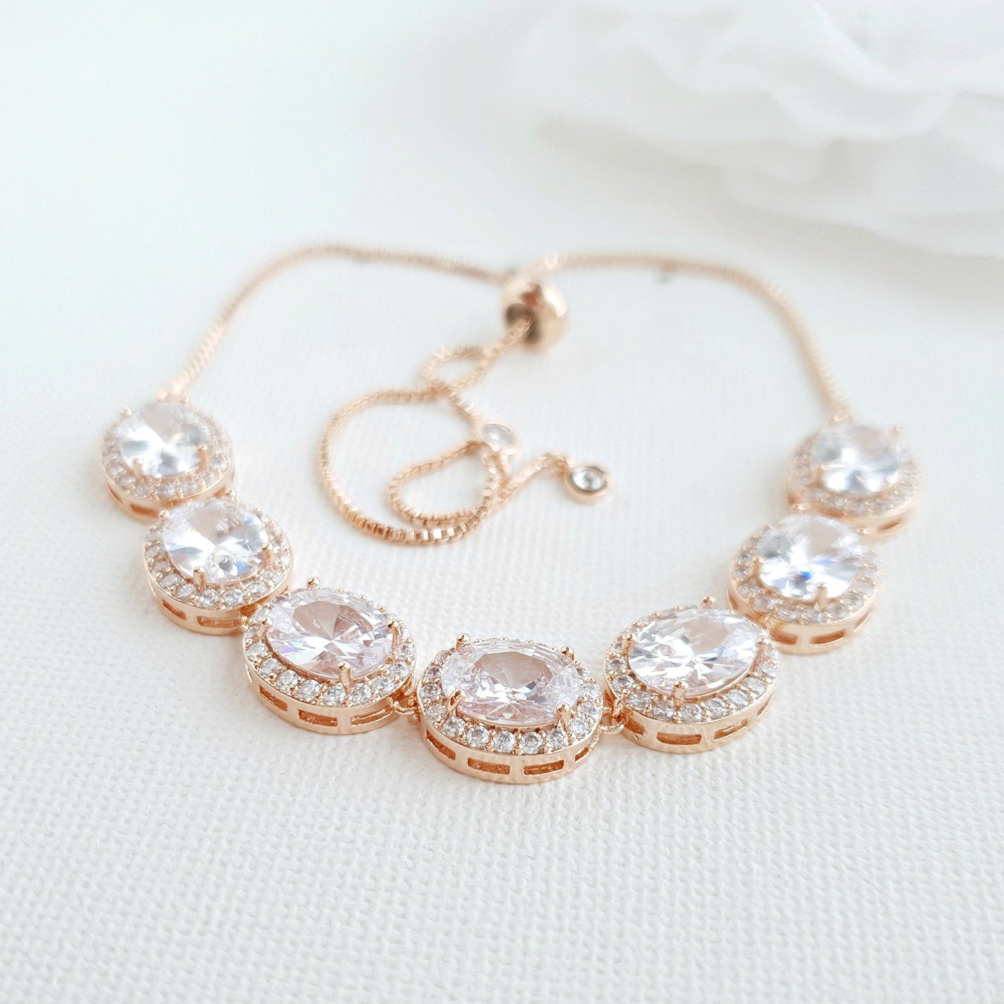 Bracelet for Brides in Rose Gold- Emily - PoetryDesigns