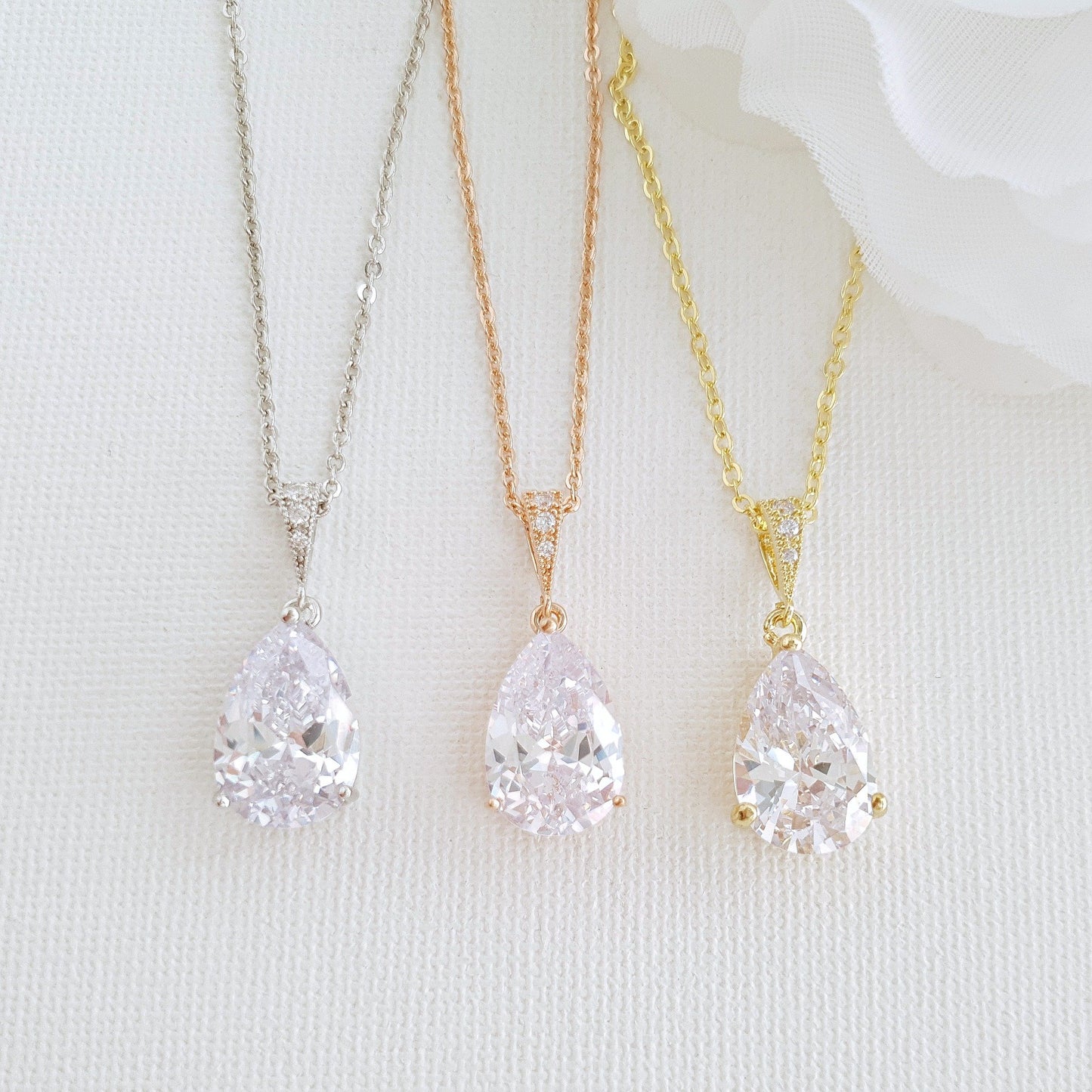 Crystal Bridal Jewelry with Earrings Necklace Set-Clara