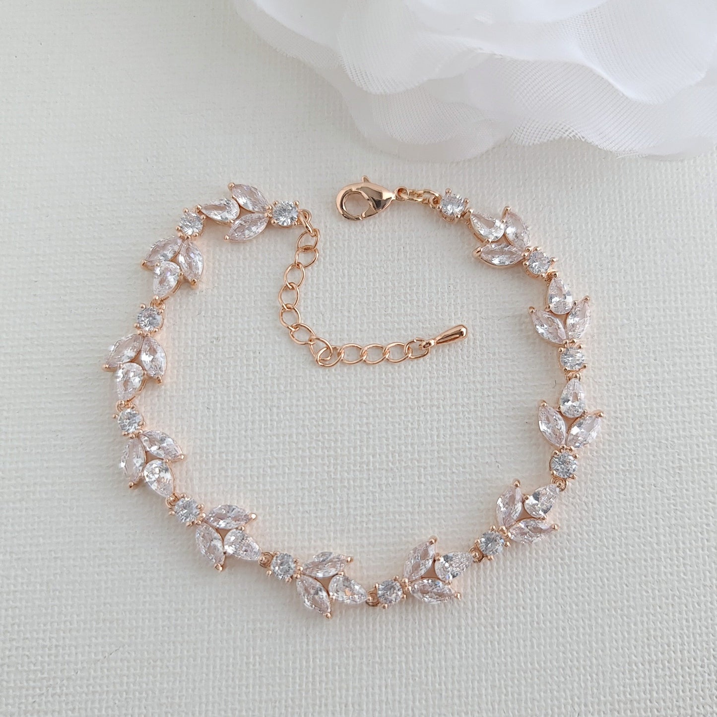 Conjunto de joyería de boda simple para la novia-Anya