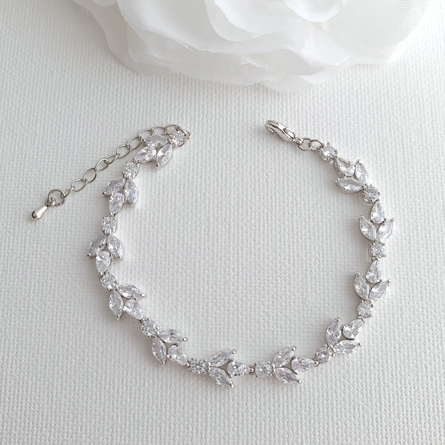 Ensemble de bijoux de mariage simple pour la mariée-Anya