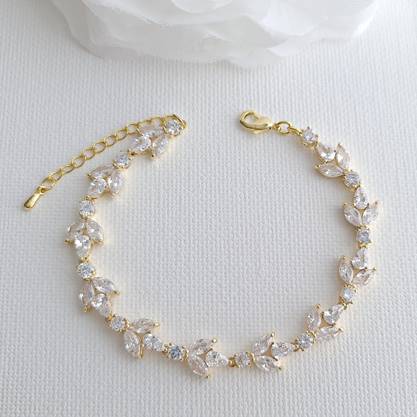 Ensemble de bijoux de mariage simple pour la mariée-Anya