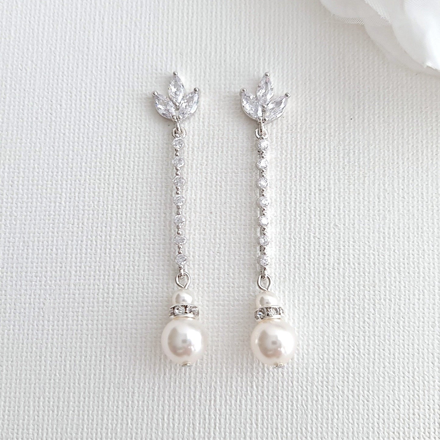 Pearl Drop Gold Earrings- Jodi