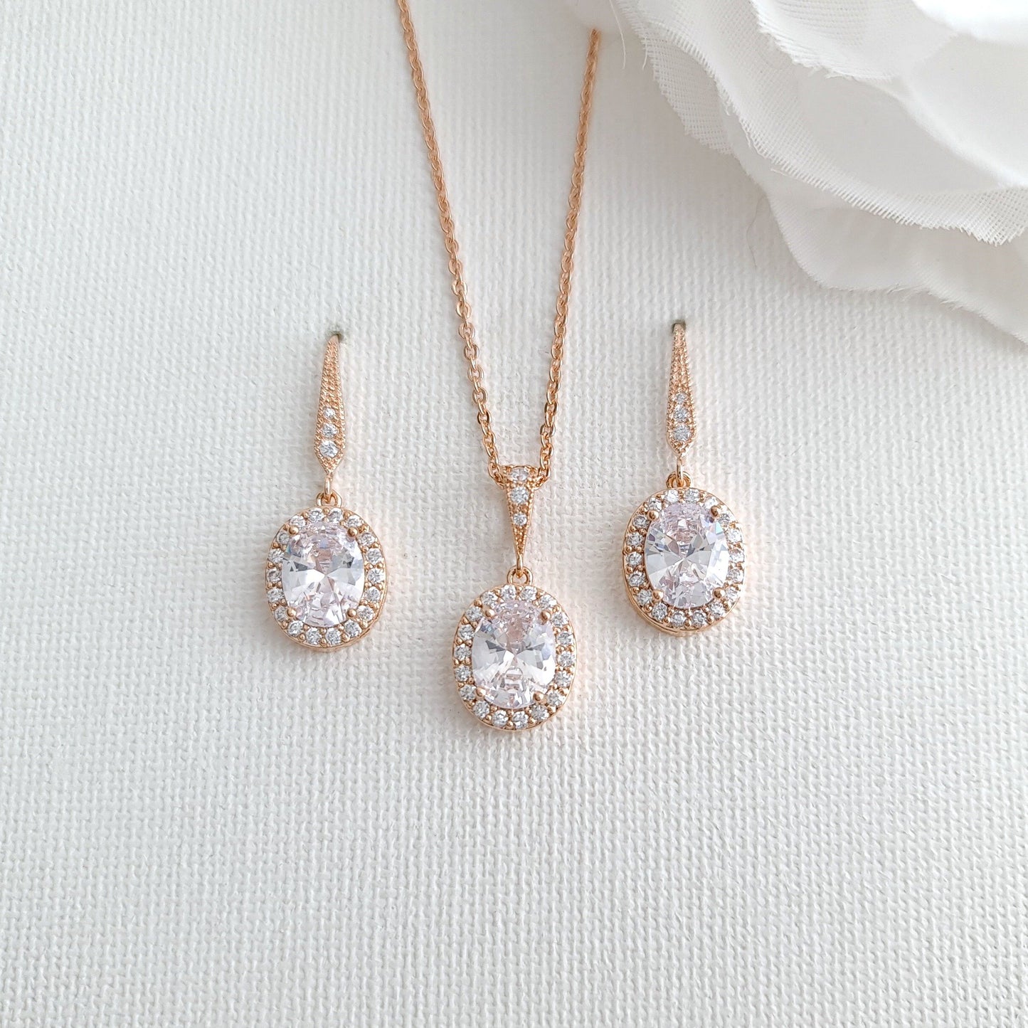 Bridesmaid Necklace and Earring Set-Emily