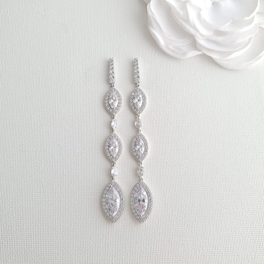 Extra Long Earrings for Wedding and Prom-Poetry Designs