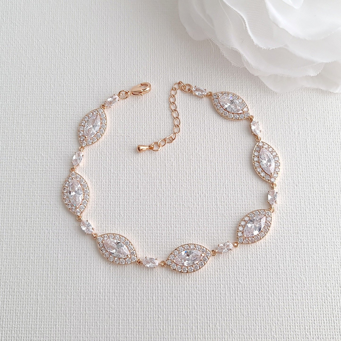 Gold Bracelet Set with Long Earrings- Harriet