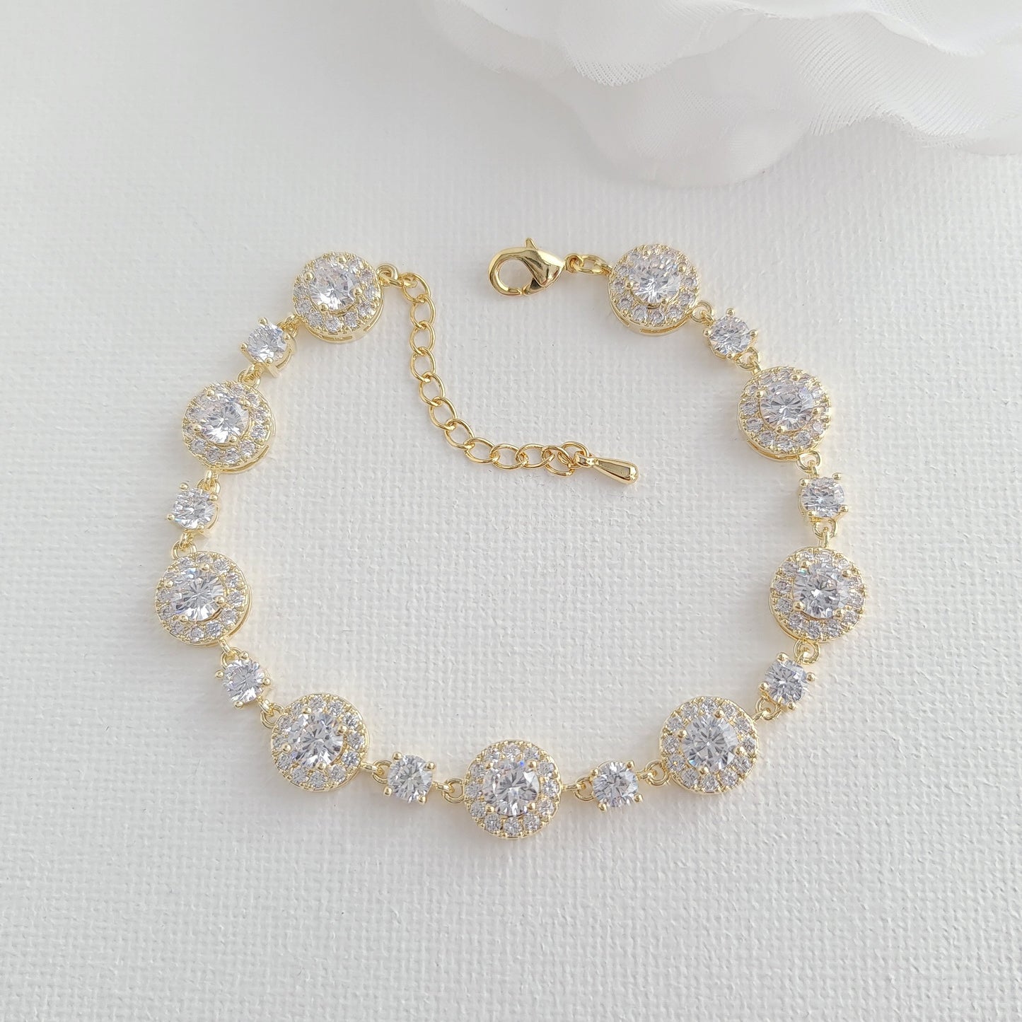 Wedding Day Bracelet for Bride Rose Gold-Reagan