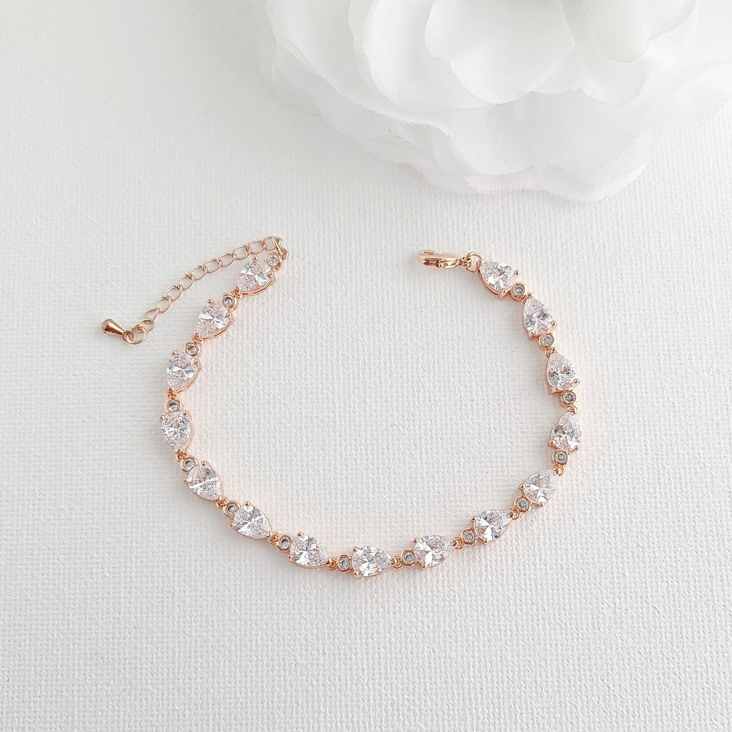 Rose Gold Costume Jewelry Set for Weddings-Hazel